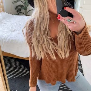 Waffle Knit Top
